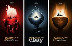 Indiana Jones Trilogy Limited Edition Print Set of 3 Numbered #/175! Very Rare