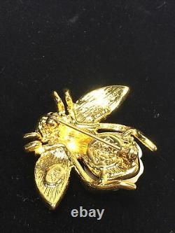 JOAN RIVERS Limited Edition 1/5000 WHITE GARDENIA BEE Pin brooch very rare NIB