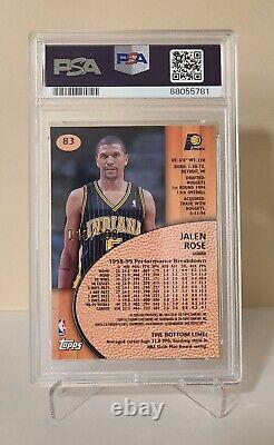 Jalen Rose Very Rare Crome + 1st Day Issue Limited Print 100 POP 1