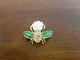 Joan Rivers Signed White/gold Gardenia Bee Pin Very Rare Limited Edition