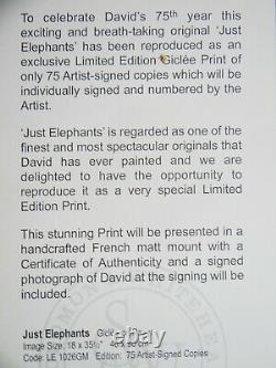 Just Elephants By David Shepherd Signed Limited Edition Very Rare