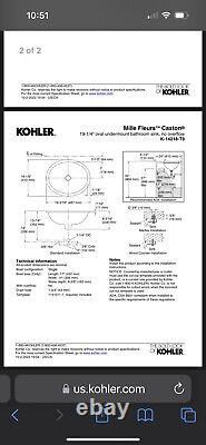 Kohler Artist Bathroom Sink Mille Fleurs Caxton Limited Edition Very Rare