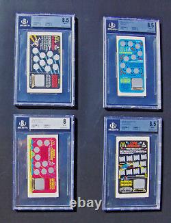LIMITED VERY RARE 1982 Graded (4) 8-8.5 Cards UNSCRATCHED SET Atari McDonalds