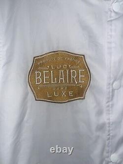 LUC BELAIRE Varsity Jacket White/ Gold Size XL Very Rare Limited Edition