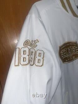 LUC BELAIRE Varsity Jacket White/ Gold Size XL Very Rare Limited Edition