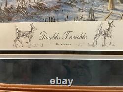 Larry Zach Double Trouble Limited Edition Pencil Remark Very Rare Framed