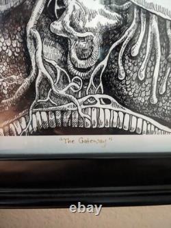 Limited very rare black and white print artist signed