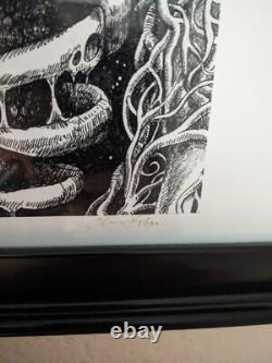 Limited very rare black and white print artist signed