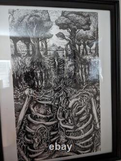 Limited very rare black and white print artist signed