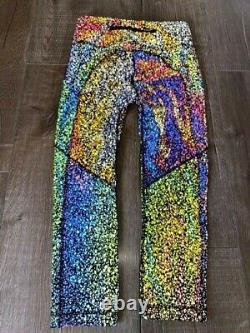 Lululemon Seawheeze Original 2017 Rainbow Reflective Tights Very Rare Limited