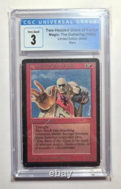 MTG Beta Two-Headed Giant of Foriys CGC 3 VG 1993 RARE Reserved List Magic Card