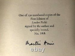 Martin Amis London Fields VERY RARE 2X SIGNED LIMITED First Edition #122/150