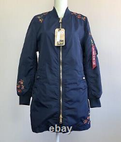 Medium Alpha Industries LIBERTY Floral Fabric Long Bomber Jacket/Coat VERY RARE