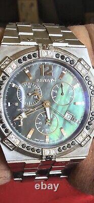 Mens Renato Watch Very Rare Sporgenza With Diamonds