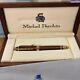 Michel Perchin Ribbed Red And Gold Limited Edition Fountain Pen Very Rare