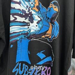 Mortal Kombat MK Sub-Zero Black T Shirt Size XL VERY RARE LIMITED
