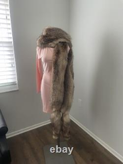 OSCAR DE LA RENTA Crystal Fox Fur RUNWAY Stole Wrap Scarf Very RARE! Limited