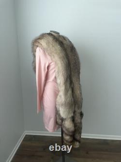 OSCAR DE LA RENTA Crystal Fox Fur RUNWAY Stole Wrap Scarf Very RARE! Limited