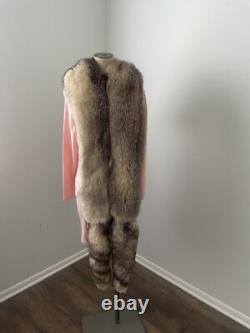 OSCAR DE LA RENTA Crystal Fox Fur RUNWAY Stole Wrap Scarf Very RARE! Limited
