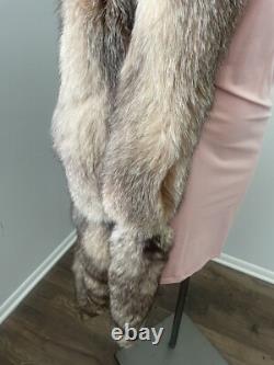 OSCAR DE LA RENTA Crystal Fox Fur RUNWAY Stole Wrap Scarf Very RARE! Limited