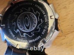 Oakley Blade Pvd Silver Watch With White Dial Very Rare