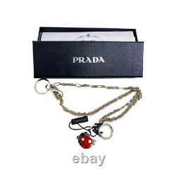 PRADA Limited Silver Monkey Robot Key Chain Wallet Charm with box New Very Rare