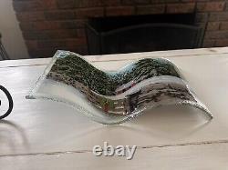 Peggy Karr Glass 14 Winter Cabin Wave Very Rare Limited Run