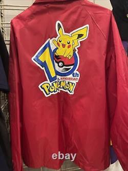 Pokémon Staff Adult L 10th Anniversary Jacket Very Rare Limited Edition Pikachu