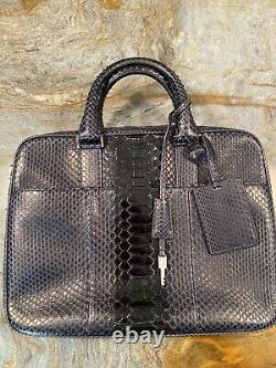 Rare DIOR snake Phyton Briefcase Bag With Strap. Very Limited Bag. Retail $21,000