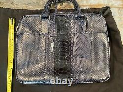 Rare DIOR snake Phyton Briefcase Bag With Strap. Very Limited Bag. Retail $21,000