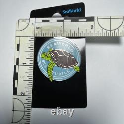 Rare Seaworld Turtle with Blue background Enamel Limited Last Ones Very Rare