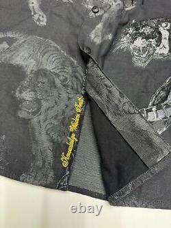 Robert Graham Limited Edition Very Rare Tiger Print Men's Shirt Size 2XL