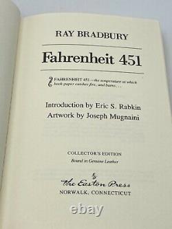 SIGNED Easton Press FAHRENHEIT 451 Collectors VINTAGE LIMITED Edition VERY RARE