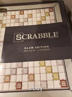 Scrabble Limited Edition Deluxe Mirrored Glam Edition Rhinestone Game Very Rare