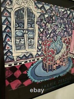 Signed Laurie Zeszut Very Rare Limited Addition Centerpiece 32x28 Serigraph