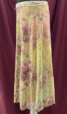 Skirt Michal Negrin flowers made in Israel very rare limited collector's item