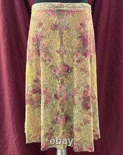 Skirt Michal Negrin flowers made in Israel very rare limited collector's item
