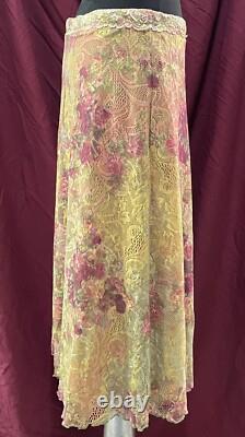 Skirt Michal Negrin flowers made in Israel very rare limited collector's item
