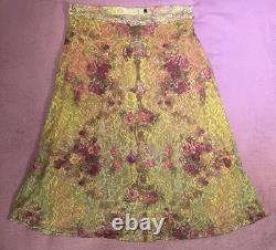 Skirt Michal Negrin flowers made in Israel very rare limited collector's item