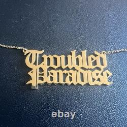 Slayyyter Troubled Paradise Necklace Gold Chain Limited Edition Very Rare