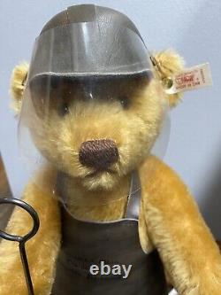 Steiff 1996 Steel Worker Mohair Bear Very Rare Limited Edition 655289