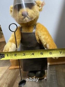 Steiff 1996 Steel Worker Mohair Bear Very Rare Limited Edition 655289