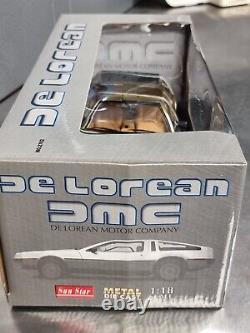 Sunstar DMC Delorean 118 Gold Limited Edition VERY RARE Boxed BRAND NEW Mint