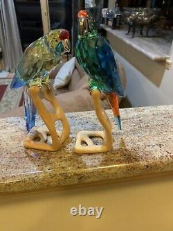 Swarovski Crystal Lovebirds-Produced 1 Year-Very Limited Production and Rare