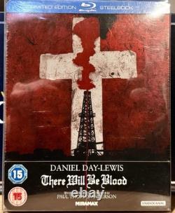 THERE WILL BE BLOOD Limited Ed STEELBOOK Factory Sealed OOP VERY RARE PTA withCASE