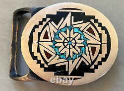 Tech Ether Guild Brass Turquoise Belt Buckle TAMA Very Rare / Limited