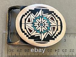 Tech Ether Guild Brass Turquoise Belt Buckle TAMA Very Rare / Limited