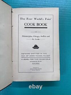The Four World's Fair's Cook Book (1901) by Eliza Landau Very Rare Limited