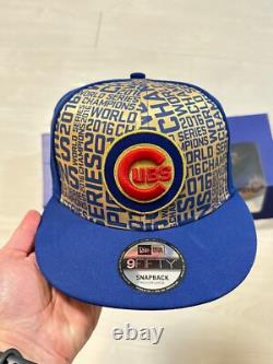 VERY RARE! 2016 Chicago Cubs World Series Champions 3 Hat Limited Edition Box