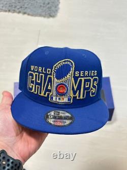 VERY RARE! 2016 Chicago Cubs World Series Champions 3 Hat Limited Edition Box